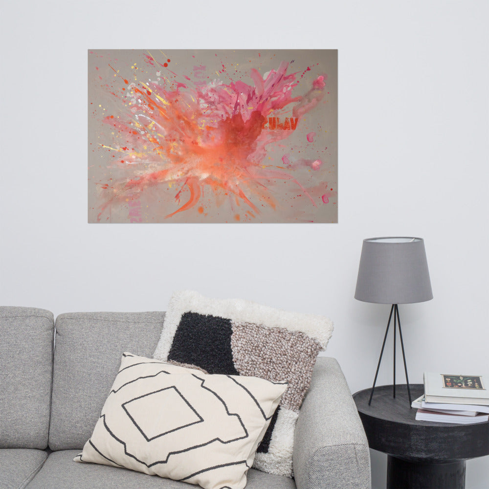 Poster Feuerpferd 2026 - Poster vom Original Acrylbild als Kunstdruck limitiert