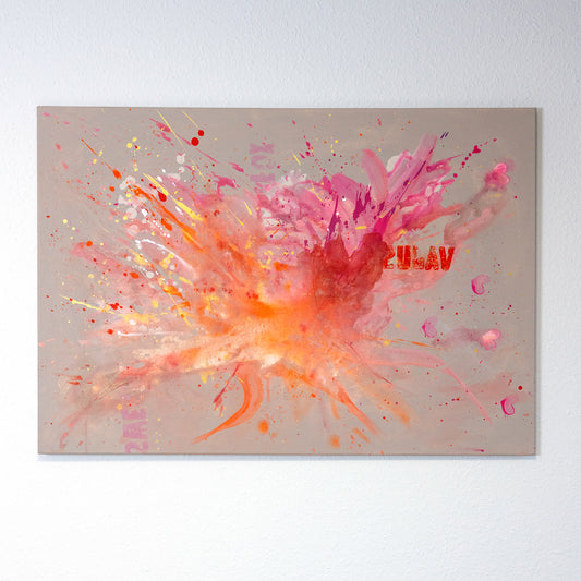 Feuerpferd 2026 - Original Acrylbild auf Keilrahmen 100x70 cm Unikat