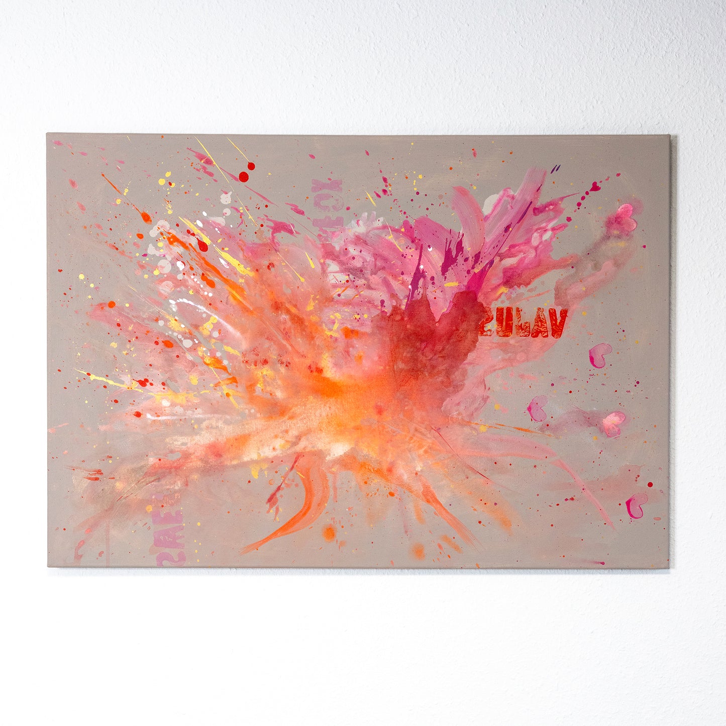 Feuerpferd 2026 - Original Acrylbild auf Keilrahmen 100x70 cm Unikat