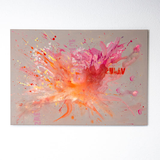 Feuerpferd 2026 - Original Acrylbild auf Keilrahmen 100x70 cm Unikat