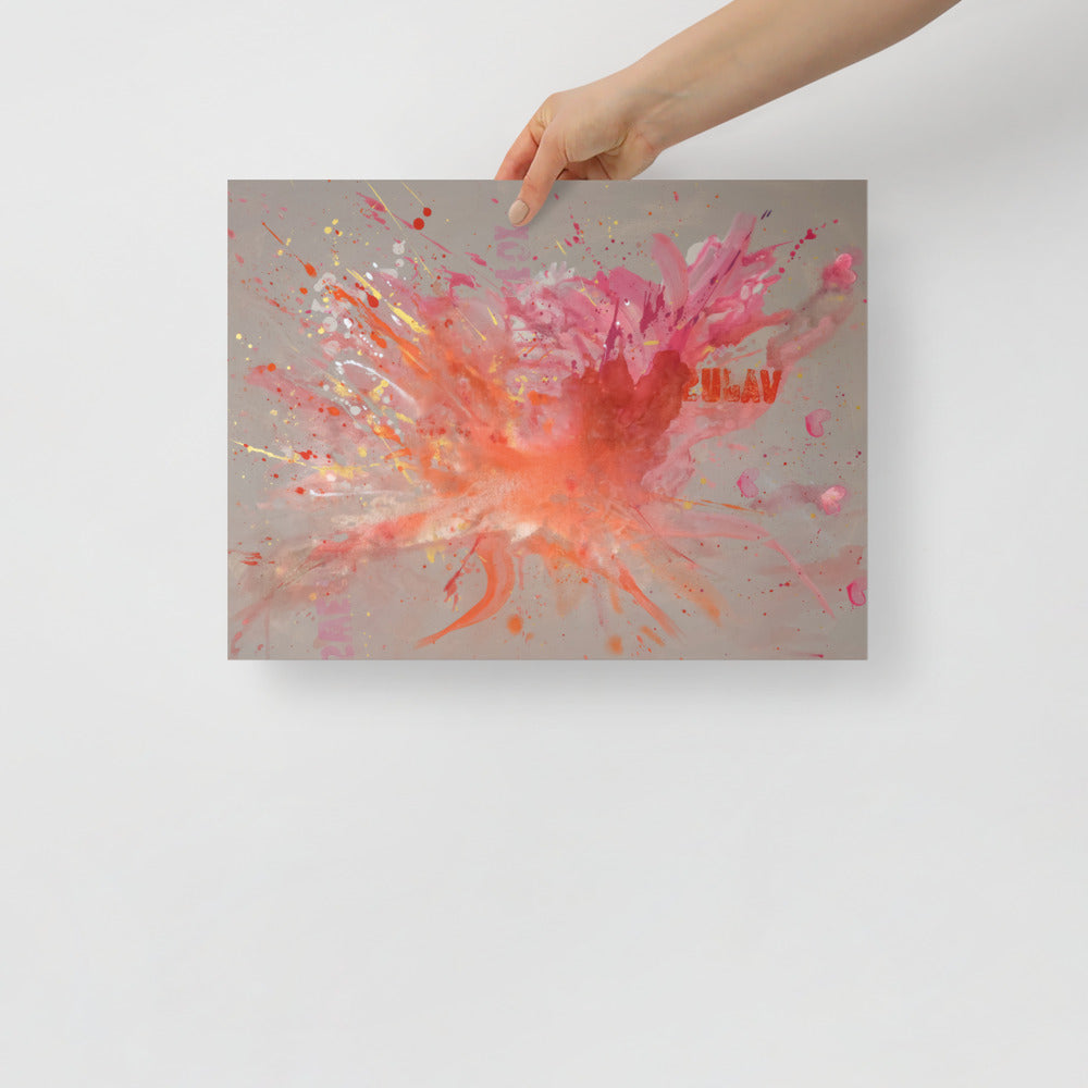 Poster Feuerpferd 2026 - Poster vom Original Acrylbild als Kunstdruck limitiert