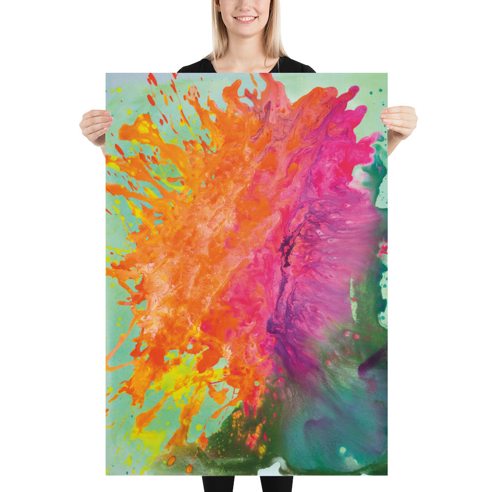 Poster Kaktusblüte - Poster vom Original Acrylbild als Kunstdruck limitiert